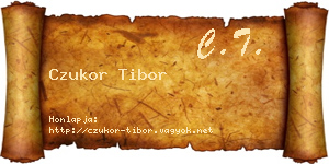 Czukor Tibor névjegykártya